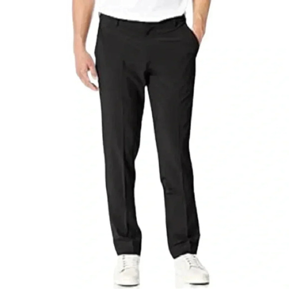Izod Golf Black pants Straight Flat front Men’s size 36 X 30 Athleisure - Picture 1 of 11